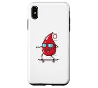 Gota de Sangre en monopatín Tipo de Sangre 0 Carcasa para iPhone XS MAX