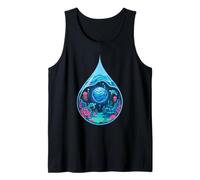 Gota Océano Tortugas Arrecife Coral Planeta Mundo Marino Camiseta sin Mangas