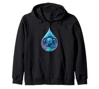 Gota Océano Tortugas Arrecife Coral Planeta Mundo Marino Sudadera con Capucha