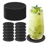 Gotanc Juego de Posavasos de Silicona Redondos, 12 Posavasos de Silicona Antideslizantes y aislantes, para Todo Tipo de Tazas