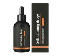 Gotas autobronceadoras, aceite bronceador corporal, líquido bronceador facial, fórmula hidratante nutritiva, brillo natural para viajes, uso en interiores y exteriores, playa, salón, 1.06 x 1.06 x