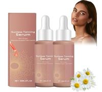 Gotas autobronceadoras, Gotas Bronceadoras Sin Sol, Bronceadoras Faciales y Corporal, Realza el Tono Natural de la Piel, de Melanina para Mejora Duradera Tono de Piel, Paquete de dos