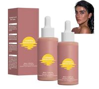 Gotas bronceadoras sin sol para beber, gotas para aumentar la melanina natural, para cara y cuerpo, gotas de bronceado líquido, brillo besado por el sol sin daño solar (2 unidades)