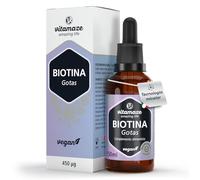 Gotas de Biotina con Tecnología EMULDROP para máxima absorción 100 dias (50ml) Sublinguales Veganas para Cabello Piel y Uñas Sin Conservantes
