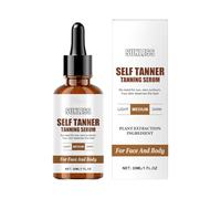 Gotas de bronceado sin sol | 30 ml de auto-tanque líquido sin sol | Solución nutritiva bronceadora natural Tanner para la escuela al aire libre o viaje de negocios al aire libre