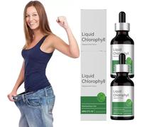 Gotas De Clorofila Líquida Con Menta Natural | 2 Onzas Líquidas (60 Ml) | Desodorante For El Cuidado Del Aliento, La Piel Y El Cuerpo(2pcs)