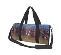 Gotas de Lluvia sobre Vidrio Impreso, Bolsa de Viaje de Gran Capacidad, Bolso Redondo, Bolsa de Viaje Deportiva, Bolsa de Mano, Bolsa de Fitness
