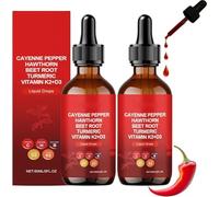 Gotas de Pimienta de Cayena, Extracto Natural de Pimienta de Cayena en Gotas Corporales, Fórmula Suave, Apto para Veganos, Fácil Absorción, Para Hombres y Mujeres