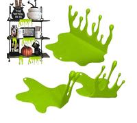 Gotas de sangre - Decoración de estante de sangre espeluznante para Halloween, diseño de gotas de sangre de metal de 3 piezas, crea un ambiente gótico para interiores y exteriores, fotógrafo