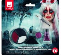 Gotas de Sangre Novia Kit de Maquillaje Mujer Halloween Disfraz Rostro Pinturas