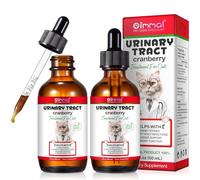 Gotas De Tratamiento De La Infección Urinaria Del Gato,2 botella x 2 Fl Oz Gotas De Reparación De Uti Del Gato Apoya La Vejiga,Piedra De Riñón, Salud Para El Cuidado De La Orina Para Gatos