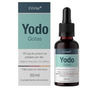 Gotas de Yodo 150 µg, Yoduro de Potasio, líquido, vegano, sin alcohol, sin aditivos, 50 ml, Made in Germany