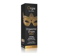 Gotas Estimulantes con Efecto Vibrador para el Clítoris - Orgasm Drops Vibe! | Gel Íntimo Besable con Sensaciones de Calor, Frescor y Vibración Instantánea | Sabor Melocotón en Almíbar | 15ml