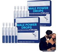 Gotas Male Power, gotas retardantes para hombres de larga duración, mejoran la energía, el impulso y la potencia, aumentan la sensibilidad y el placer, resultados de acción rápida (2Piezas)