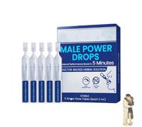 Gotas Male Power: suplemento retardante para hombres que duran más (1pc) | Resultados de acción rápida, fórmula retardante, comunicación emocional, apoyo para hombres