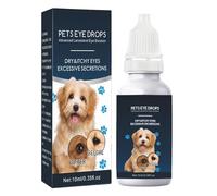 Gotas Oculares para Perros,10ml Loción Ocular para Mascotas - Eliminador de Manchas de Lágrimas, Solución Calmante para Salud de Animales Pequeños Cachorros e Irritación