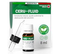 Gotas Oídos 8ml - Ceru Fluid Disuelve Tapones de Cera - Emoliente Natural para Higiene Auditiva - Cuentagotas Incluido - Hecho en Italia