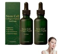 Gotas orales con péptidos de colágeno y células madre, reafirman y tensan la piel flácida y reducen la formación de arrugas, para mujeres y hombres, 30 ml (2pcs)