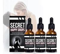 Gotas orales para mujer, gotas felices secretas para mujeres mejoran la sensibilidad y el placer, aumentan la energía, promueven la relajación y el flujo sanguíneo (3 unidades)