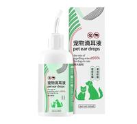 Gotas Óticas para Perros - Solución De Limpieza Y Desodorización del Canal Auditivo - Solución Limpiadora 60ml Alivia Picor Reduce Cera Suciedad Garrapatas Cachorros Mascotas