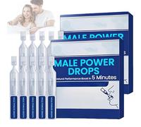Gotas para el Poder Masculino, Gotas Secretas para Hombres Fuertes, Mejora la Sensibilidad y el Placer, Resultados de Acción Rápida y Prolongada, Mejora la Comunicación Emocional (2Piezas)