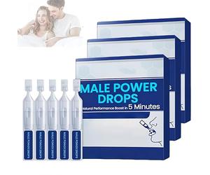 Gotas para el Poder Masculino, Gotas Secretas para Hombres Fuertes, Mejora la Sensibilidad y el Placer, Resultados de Acción Rápida y Prolongada, Mejora la Comunicación Emocional (3Piezas)
