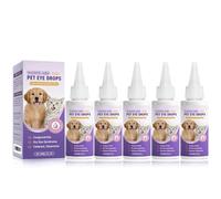 Gotas para los ojos de perro de 30 ml, 5 gotas para los ojos para perros y gatos, manchas y secretas, solución natural para el cuidado de los ojos, alivio de la conjuntivitis, síndrome de ojo seco