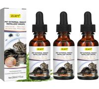 Gotas para Perros y Gatos,3pcs Antiparasitario para Perros y Gatos,Pipetas Antiparasitarias Perross,Spray para Aliviar La Picazón y Puntos Calientes,On Proteccin contra Las Garrapatas