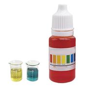 Gotas PH | Gotas Test pH 10 ml, medidor reactivo de precisión para agua, césped, acuario, jardín, piscina