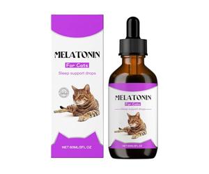 Gotas Relajantes para Gatos - Apoyo Líquido 60ml,Ayuda Relajante Mascotas Para Ruidos Fuertes Tormentas Viajes Visita Veterinario Cambios De Entorno - Visitas Veterinario Aseo Hogares Bulliciosos