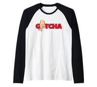 Gotcha Funny Circle Game Hand Gesto Bold Street Graphic Camiseta Manga Raglan
