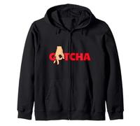 Gotcha Funny Circle Game Hand Gesto Bold Street Graphic Sudadera con Capucha
