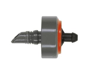 Goteador final autocompensante Gardena Micro-Drip 2 l/h, laberinto autolimpiante, cierre automático, Negro/Gris/Naranja