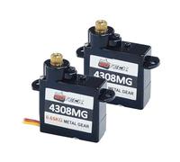 GOTECK - 2 mini servo de 4.3 G, micro engranaje de metal completo, servo digital, para modelo de coche RC, barco, helicóptero de ala fija, avión, robot de juguete