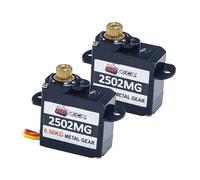 GOTECK - 2 mini servos 2G, micro engranaje de metal completo, servo digital, para modelo de coche RC, barco, helicóptero de ala fija, avión, robot de juguete