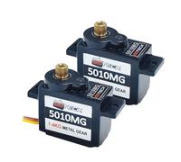 GOTECK - 2 mini servos 5G, micro engranaje de metal completo, servo digital, para modelo de coche RC, barco, helicóptero de ala fija, avión, robot de juguete