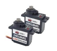 GOTECK D9018MG - Mini servo de 11 g, micro engranaje de metal completo, servo digital, con bocina de metal para modelo de coche a control remoto, barco, helicóptero de ala fija, robot de avión