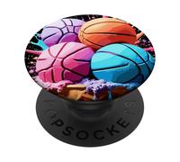 Goteo de baloncesto Helado Sprinkles Baloncesto Goteo PopSockets PopGrip Adhesivo