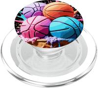 Goteo de baloncesto Helado Sprinkles Baloncesto Goteo PopSockets PopGrip para MagSafe