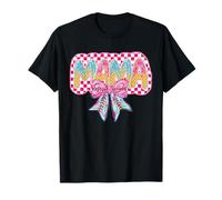 Goteo de helado de béisbol a cuadros, lindo goteo de mamá de béisbol Camiseta