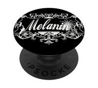 Goteo de melanina, Herencia nativa Africana, diseño Blanco PopSockets PopGrip Adhesivo