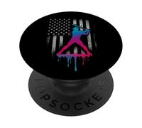 Goteo Helado con la Bandera de los Estados Unidos, béisbol 101 PopSockets PopGrip Adhesivo