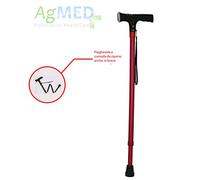 GOTERND - Modelo Aidapt VP155 - Bastón extensible de paseo, con mango ergonómico de silicona, núcleo de aluminio con luz LED y aviso acústico