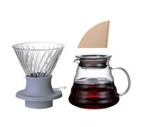 Gotero de café inteligente de vidrio de silicona, estilo V60 con interruptor, taza de filtro for verter, herramientas de barista y accesorio for máquina de café(B)