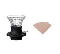 Gotero de café inteligente de vidrio de silicona, estilo V60 con interruptor, taza de filtro for verter, herramientas de barista y accesorio for máquina de café(A2)