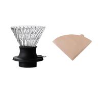 Gotero de café inteligente de vidrio de silicona, estilo V60 con interruptor, taza de filtro for verter, herramientas de barista y accesorio for máquina de café(A6)