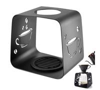 Gotero de café manual - base de cerveza, soporte para tazas, soporte de filtro de metal negro para técnicas de fundición manual en el jardín, desayunos, campistas, zonas de picnic, cabinas de
