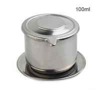 Gotero de café vietnamita de acero inoxidable para una auténtica experiencia de preparación por goteo, diseño compacto, soporta opciones de capacidad de 50 ml y 100 ml (100 ml)