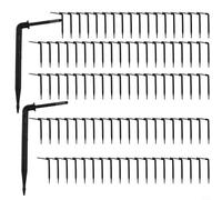 Gotero de flecha curva para sistemas de riego por goteo de 3 mm, caudal de 2,8 L de alto con manguera de 3 mm y 5 mm, compatibilidad para riego de flores y plantas (100 unidades)