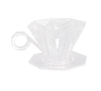 Gotero para café con goteo manual, filtro para preparar café, taza cónica con mango ergonómico, exquisito diseño de resina para baristas caseros amantes del café (Transparente)
